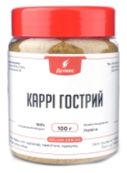 Приправа каррі гостра Делюкс, 100г